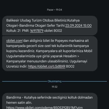 Obilet Param Çekildi Bilet Yok