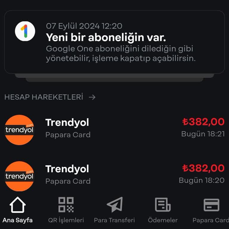 Trendyol Yemek İki Defa Ücret Alınmasına Rağmen Siparişin Olmaması Ve İade Sureci