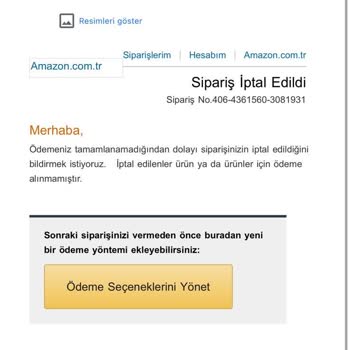 Amazon Siparişimi Habersiz İptal Ettiler Ve Ürünü Yüksek Fiyattan Satış