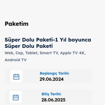 TOD Tv Aynı Hesaba 2 Ortak Paket Tanımlanması Nedeniyle İptal Talebi
