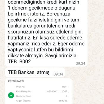 TEB Bankası Nın Utanmazlığı