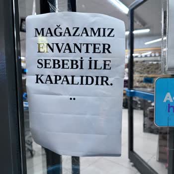 A101 Envanter Nedeni Kapalı