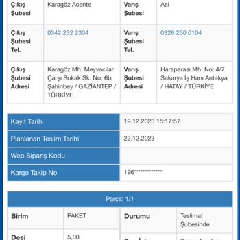 Sürat Kargo Kargo Kaybı Ve Ödeme Sorunu