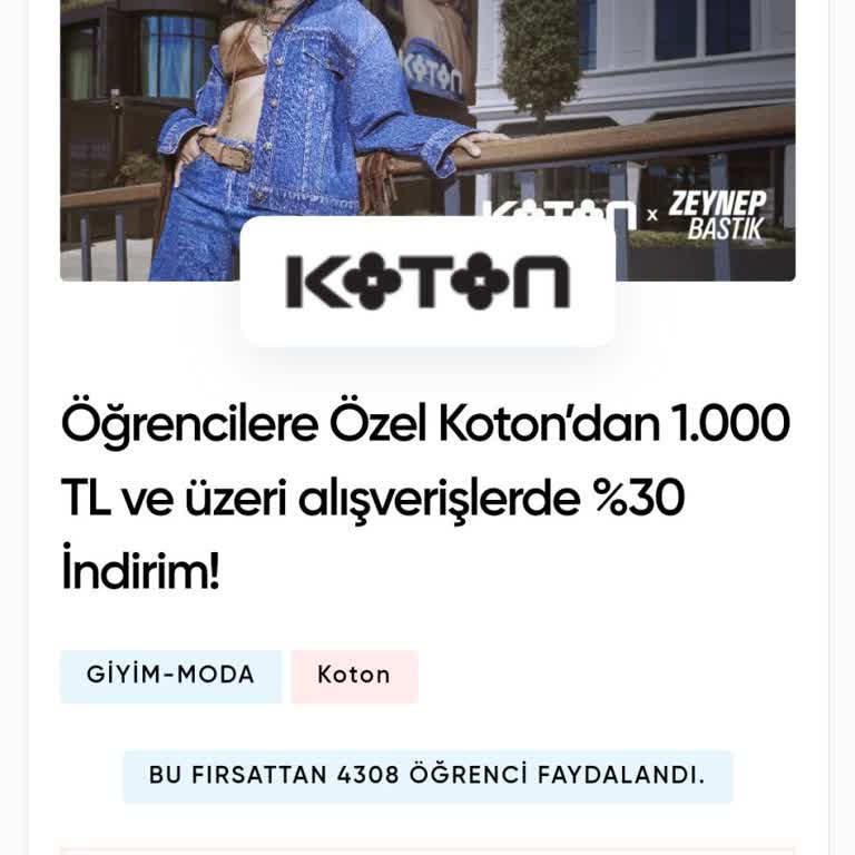 Koton'un Öğrenci İndirimini Uygulayamaması