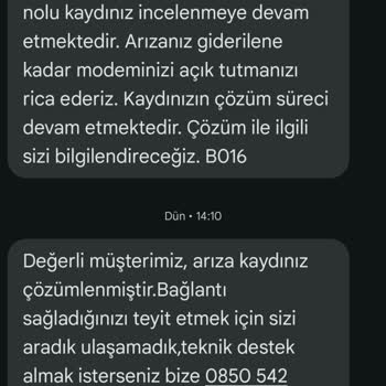 Vodafone Ev İnterneti Bağlantı Ve Teknik Destek Problemi