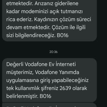 Vodafone Ev İnterneti Bağlantı Ve Teknik Destek Problemi