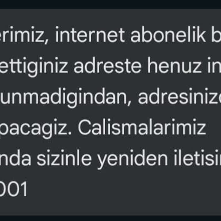 Türk Telekom Altyapı Yok Sorunu
