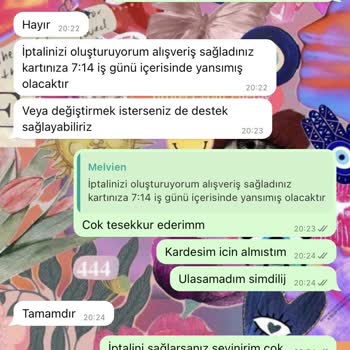 Melvien İade Ücretimi Hesabıma Yatırmıyorlar