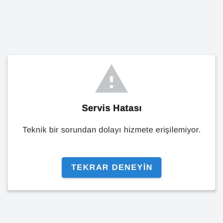 E-Devlet (Turkiye.gov.tr) Uygulaması Servis Hatası Veriyor