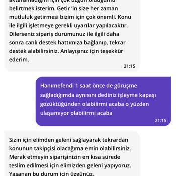 Getir Su Saka Firması Siparişi