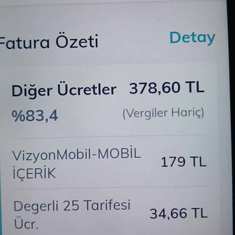 Vizyon Mobil-Mobil İçerik İzinsiz Tarife Sorunu