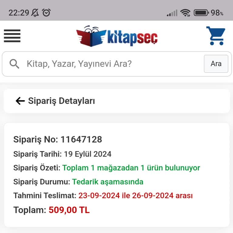 Kitap Seç Tedarik Aşamasında Diyor