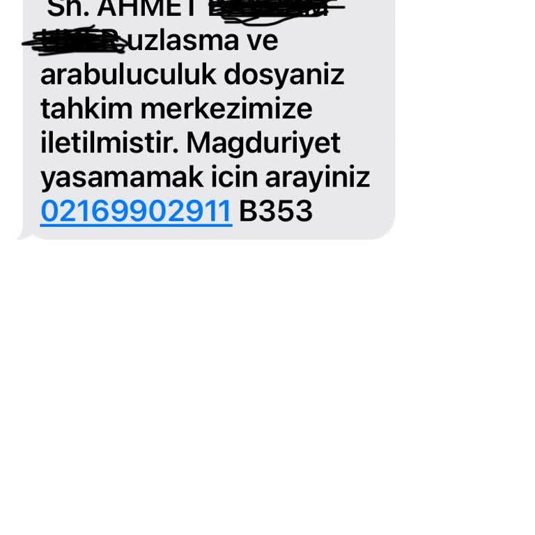 Tly Uzlaşma (SMS) Adıyla Gelen Mesaj