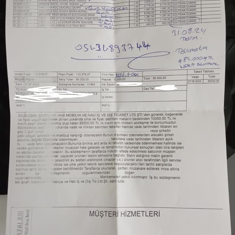 Ahs Mobilya Ve Halı Ahs Mobilya Gebze Şubesi Teslimat Sorunu Ve Mağazanın İlgisizliği