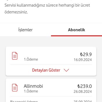 Vodafone Mobil Ödeme İle İstenmeyen Abonelik Sorunu