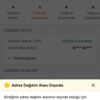Trendyol Adres Değ İptal