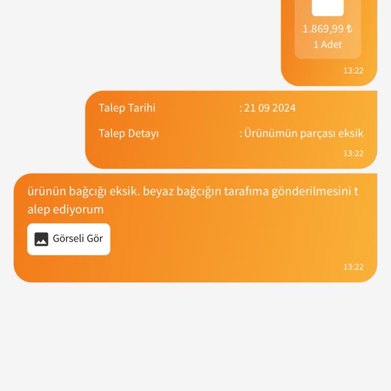 SPX Trendyol'dan Aldığım Ürünü Eksik Gönderdi Talebime Cevap Vermiyor