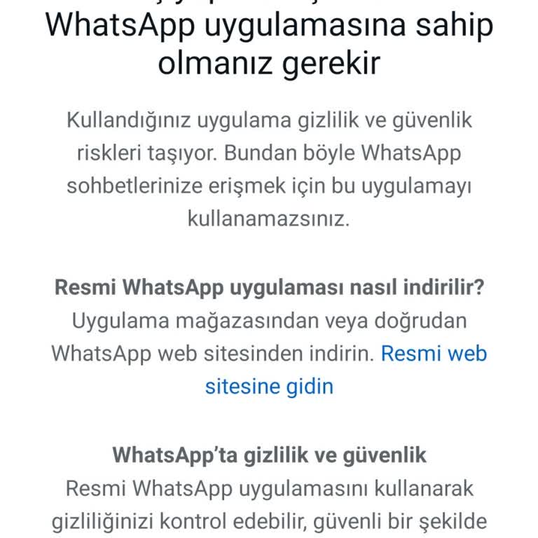 WhatsApp'a Giriş Yapamıyorum