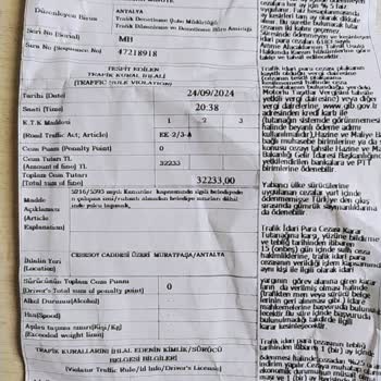 Martı Tag Sürücüye Kesilen Ceza