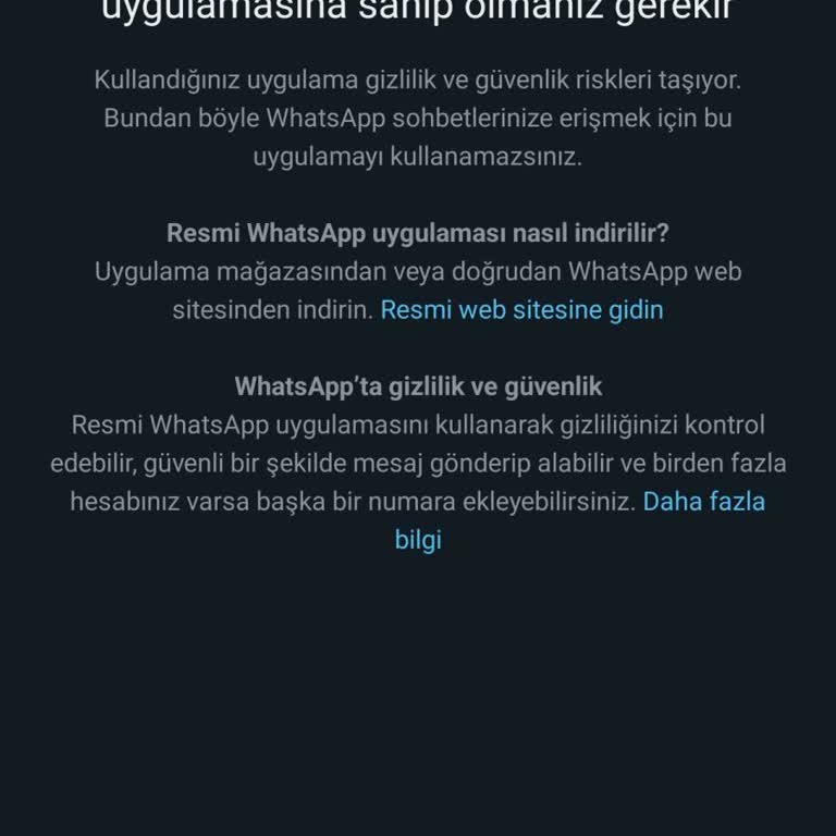 WhatsApp'a Hiçbir Şekilde Giremiyorum