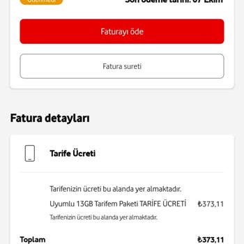 Yanlış Fatura Tutarı: 310 TL'lik Paket İçin 388 TL Ödeme Talebi