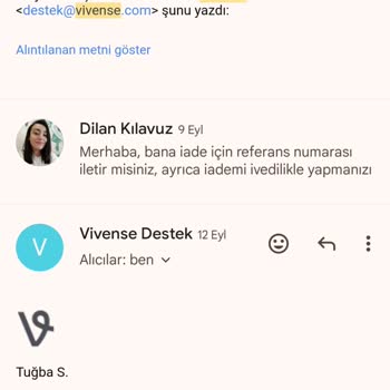 Vivense İade Süreci Hk.