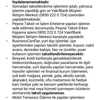 VakıfBank Kampanya Müşteriyi Yanıltıcı Bilgi Vermesi