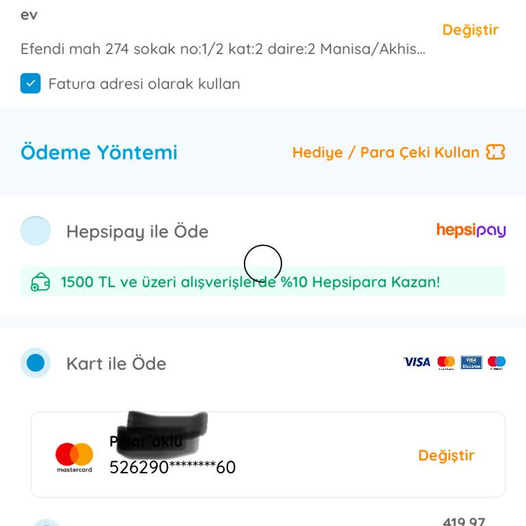 ebebek Alışveriş Yapamıyorum Ödeme Kısmı