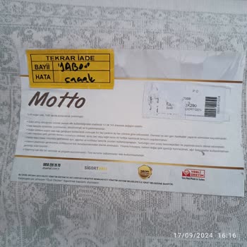 Royal Halı Marka Motto Serisi Üründe Hata