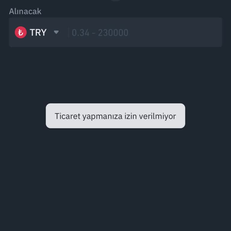 Binance TR Binance Çekim İzin Verilmiyor