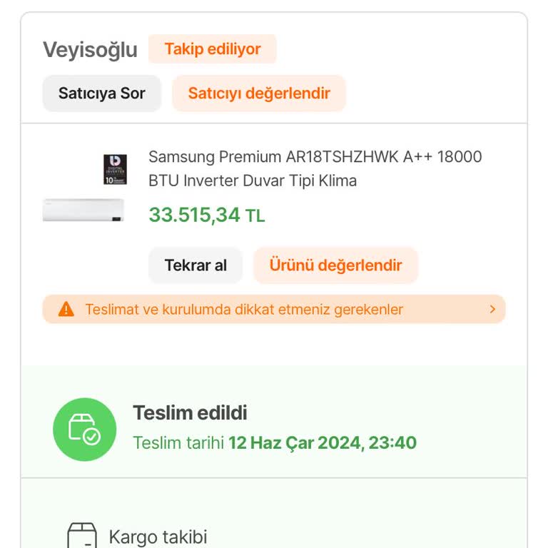 Instalación retrasada del aire acondicionado Samsung
