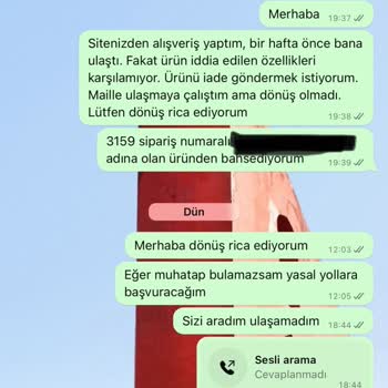 Trendcom Tarafından Gönderilen Kalitesiz Ürün İadesi İçin Yetkili Yok