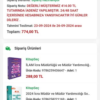 Kitapsec.com Adlı İnternet Sitesi Şikayeti