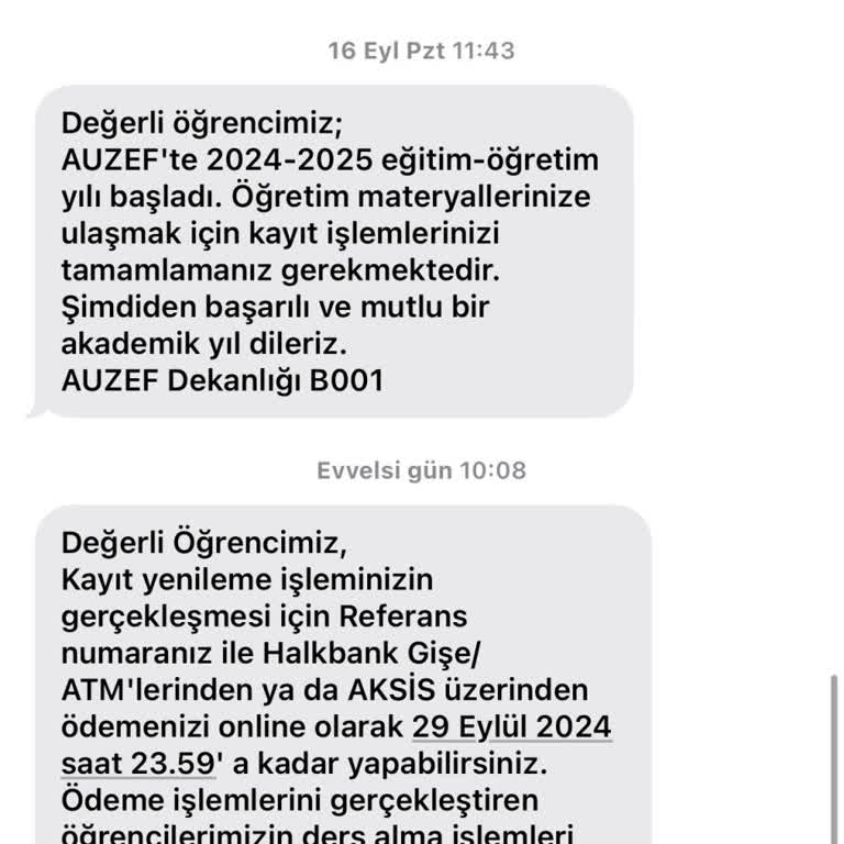 AUZEF Telefonu Açılmıyor