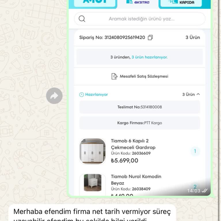 Tiamob Ürünüm 2 Ay Kargolanmadı!