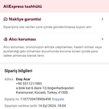 Aliexpress Gümrükte Kalan Kargom