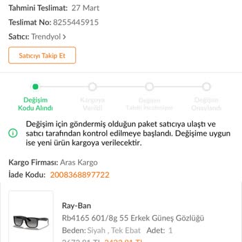 Trendyol Sahte Gözlük Satıyor Ve Muhatap Bulamıyorsunuz!