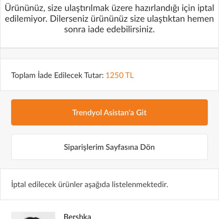 Bershka Trendyol Sipariş Kargo Sıkıntısı