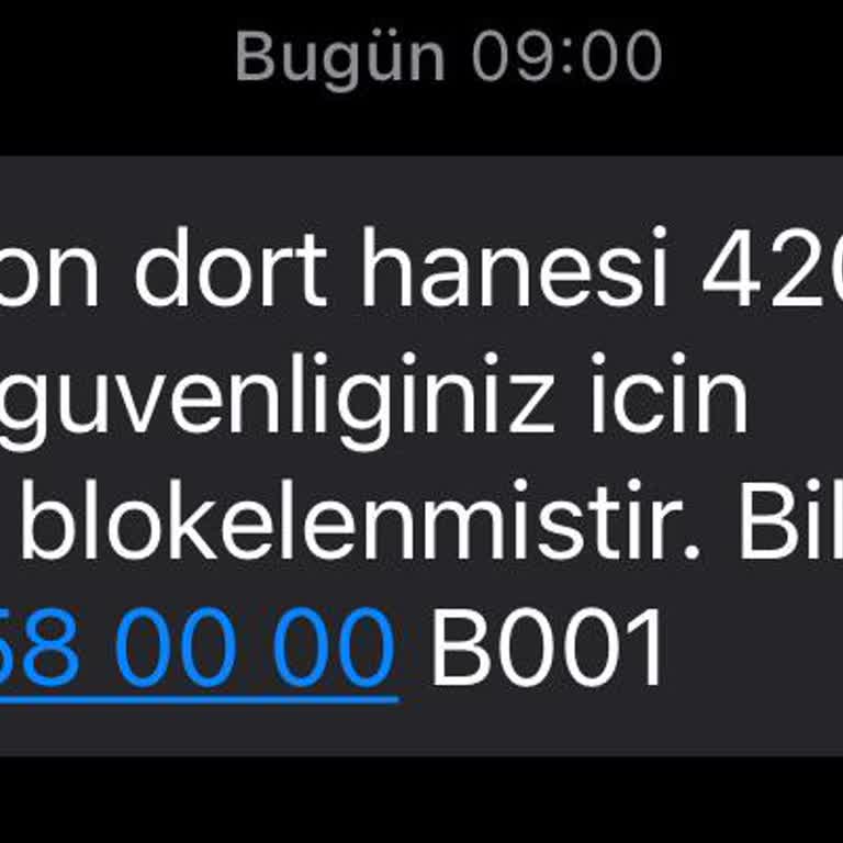 Ziraat Bankası Geçici Kart Blokesi