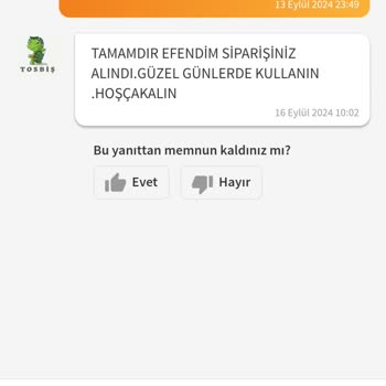 Trendyol Ve Tosbiş Mağazasından Şikayetçiyim.