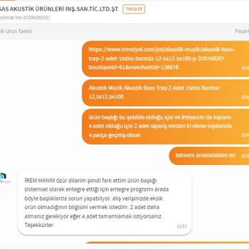 Trendyol Hatalı Ürün Tanımı Sonucu Mağduriyetim