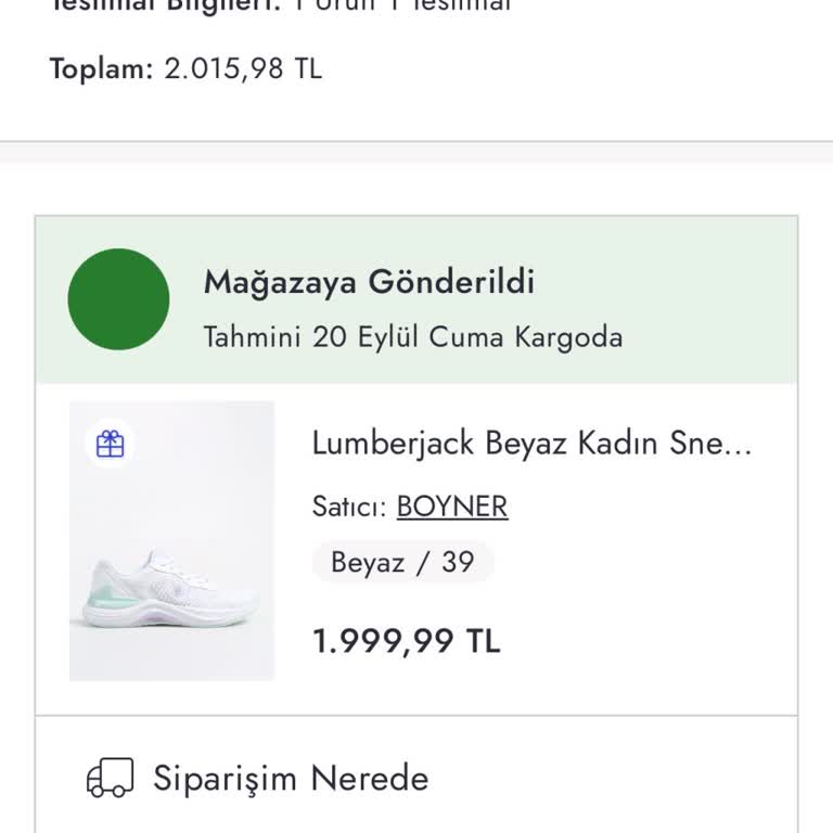 Boyner I Can't Receive My Order