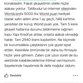 Tatilbudur 5000 TL World Puan Yüklenmedi
