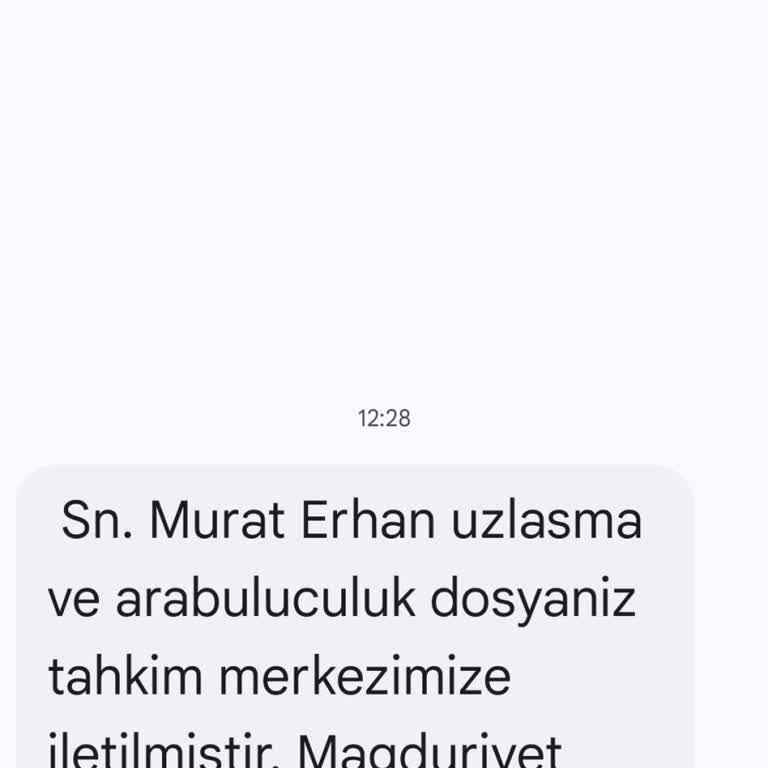 TAL UZLAŞMA (SMS) Tal Uzlaşma Mesajı