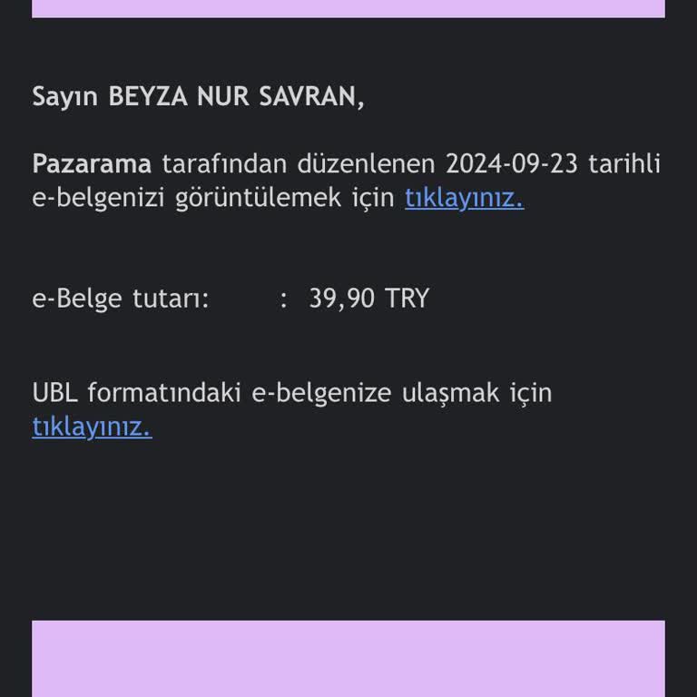 Pazarama E-fatura Ücreti Alıyor
