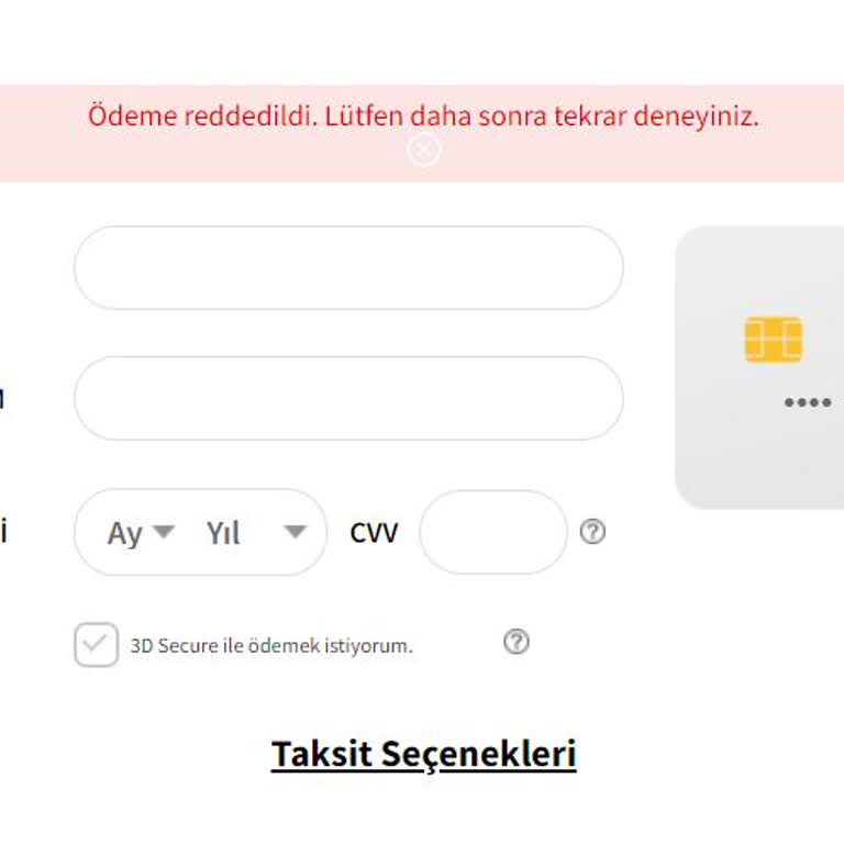 Media Markt Sipariş Verirken Ödeme Reddedildi Hatası