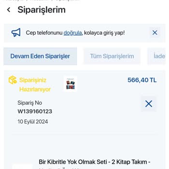 D&R Kitap Siparişim Gelmedi