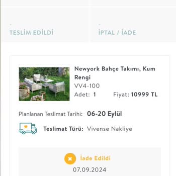 Vivense Ücret İadem Hesabıma Yatmadı