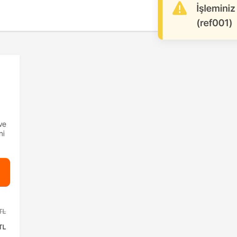 Hepsiburada - İşleminiz Onaylamadı. Ref001