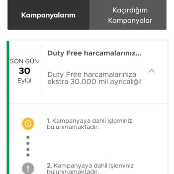 Shop&Fly Kredi Kartı Duty Free Kampanya Puan Yatırılmaması